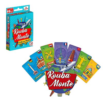 Jogo de Cartas Rouba Monte Volta ao Mundo 2 a 4 Jogadores - Pais e Filhos