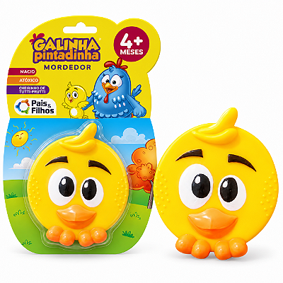 Mordedor Galinha Pintadinha Pintinho Amarelinho - Pais e Filhos