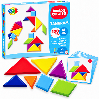 Tangram 100 Figuras para Montar - GGB Brinquedos