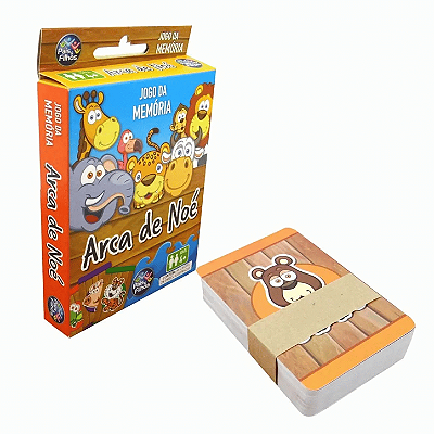 Jogo da Memória Arca de Noé com 56 Cartas - Pais e Filhos