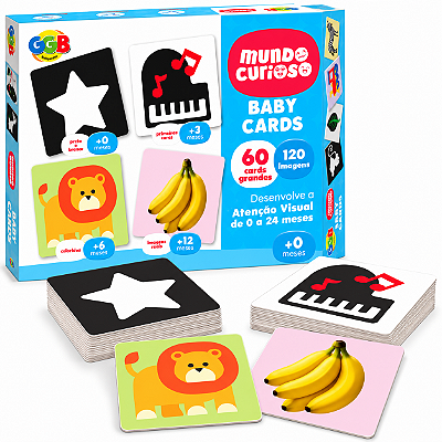 Baby Cards Mundo Curioso 60 Cards Grandes com 120 Imagens - GGB