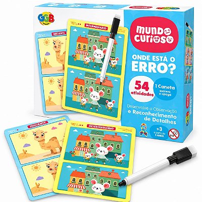 Jogo Onde Está o Erro? 54 Atividades Escreva e Apague - GGB