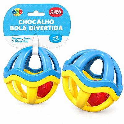 Chocalho Bola Divertida Azul Mundo Curioso - GGB