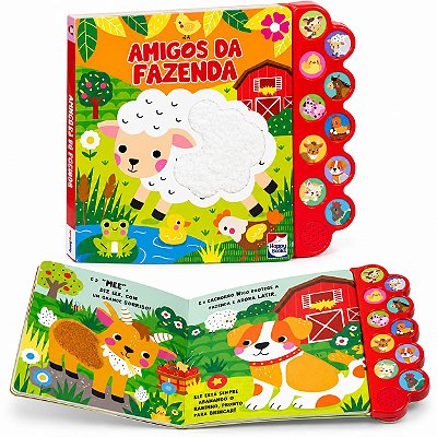 Livro Sonoro Sentindo Amigos Animais: Amigos da Fazenda - Happy Books
