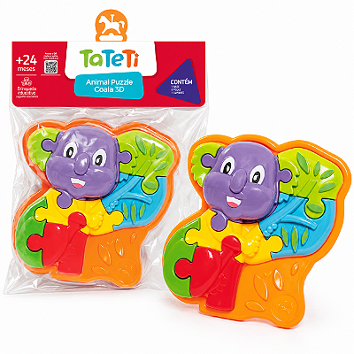 Animal Puzzle 3D Coala Quebra-Cabeça Infantil - Tateti
