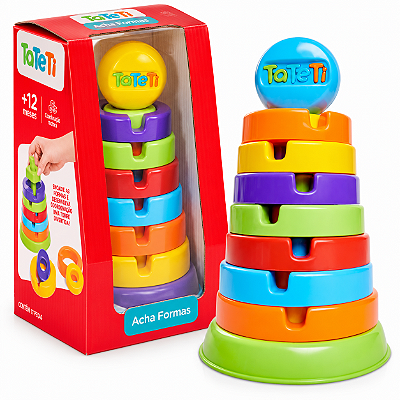 Acha Formas Brinquedo de Encaixe 17 Peças - Tateti