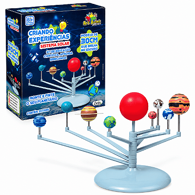 Kit Sistema Solar Criando Experiências 30 cm Brilha no Escuro 31 Peças - Zein