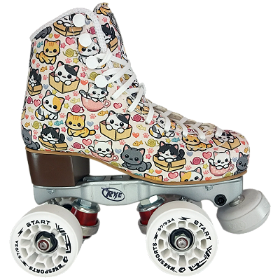 Linha Pets Cats 🐱 - Patins Adventure Cats c/ Roda Branca