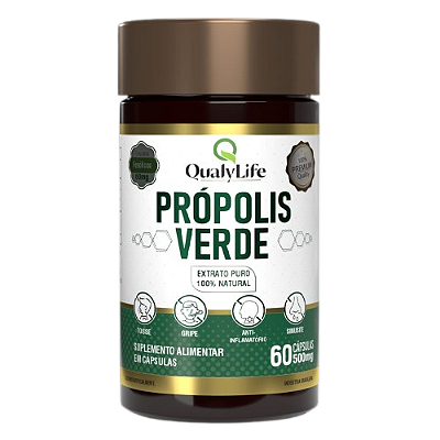 PROPOLIS VERDE 500MG 60 CAPSULAS - QUALY LIFE
