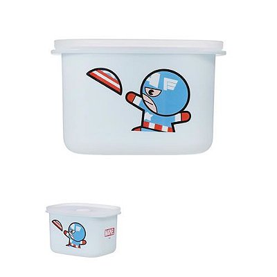 POTE PARA ARMAZENAR ALIMENTO MARVEL - CAPITÃO AMÉRICA (400 ML)