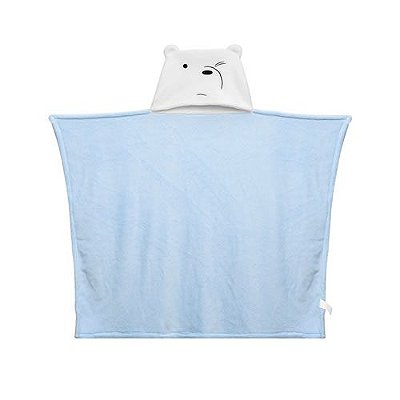 COBERTOR C/ TOUCA DA COLEÇÃO URSO SEM CURSO/WE BARE BEARS - POLAR