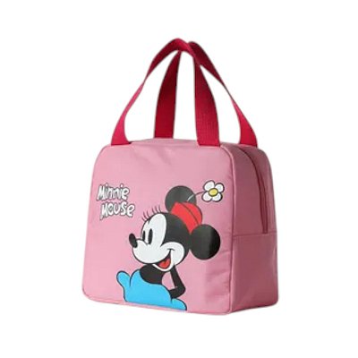 Lancheira Minnie Disney Rosa Original Miniso Bolsa Térmica