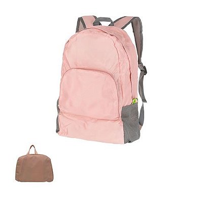 MOCHILA DE VIAGEM DOBRÁVEL ROSA