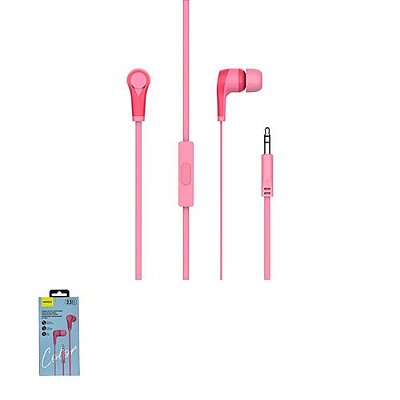 FONE DE OUVIDO INTRA-AURICULAR ROSA - 3,5 mm