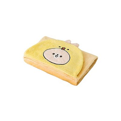 COBERTOR COM TOUCA COSPLAY ANIMAL BUNBUN TAMANHO 100x90cm.