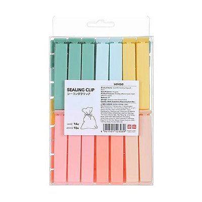 KIT COM 24 CLIPES DE VEDAÇÃO COLORIDOS