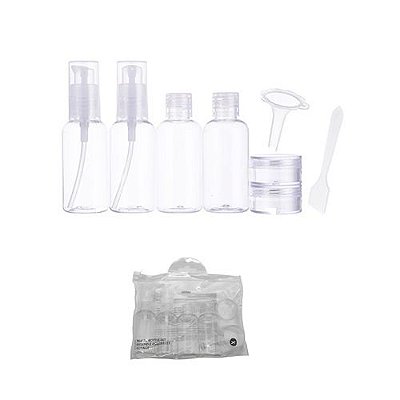 KIT DE FRASCOS PARA VIAGEM 8 PEÇAS