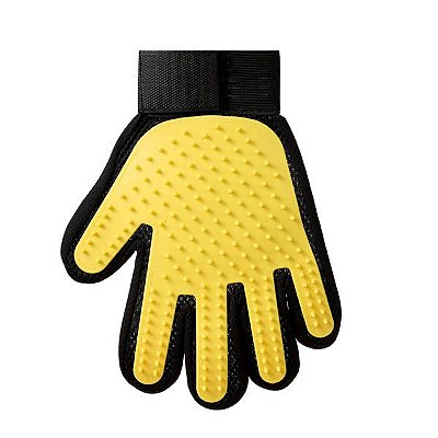 LUVA DE HIGIENE PET AMARELO