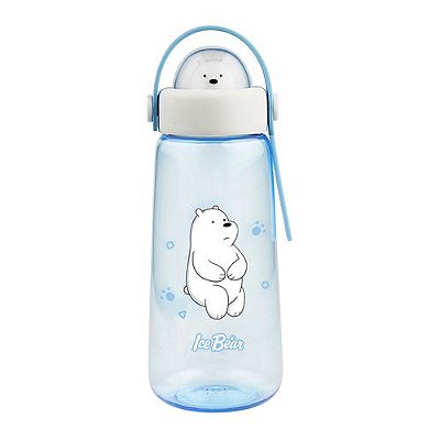 GARRAFA DE PLASTICO COLEÇÃO URSO SEM CURSO/WE BARE BEARS POLAR 600ML