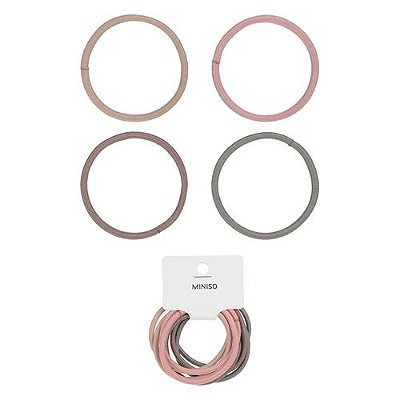 ELASTICOS PARA CABELO COM 8 PÇS DE BORRACHA COLORIDA