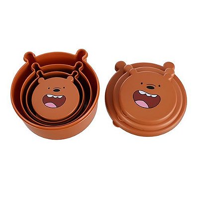 POTE PLASTICO URSO SEM CURSO/WE BARE BEARS PARDO