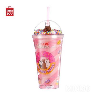 Copo - URSO SEM CURSO/We Bare Bears TUMBLER - Rosa 480ml - Pardo