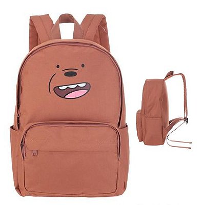 Mochila Pardo/grizzly, Urso S/ Curso, Marrom, Comp Poliéster