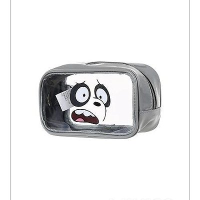 Necessaire Para Cosmeticos Mod. URSO SEM CURSO/We Bare Bears Pvc Cor Cinza