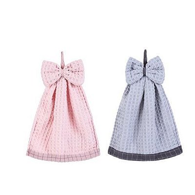 Conjunto de Toalhas de mão (Cinza e Rosa) 40cmx38cm