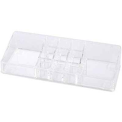 Organizador de Cosméticos Cinza com 5 compartimentos