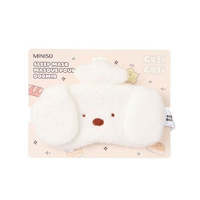 MÁSCARA DE DORMIR COM ESTAMPA DE CACHORRO COR BRANCO