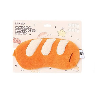 MÁSCARA DE DORMIR COM ESTAMPA DE PÃO GUJI GUJI COR MARROM