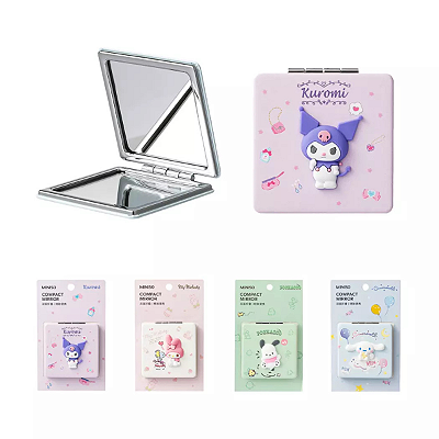 Espelho Dobrável Compacto com Zoom Personagens Sanrio Miniso