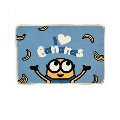 TAPETE DE CHÃO MODELO MINIONS I LOVE BANANA TAMANHO 60X40%