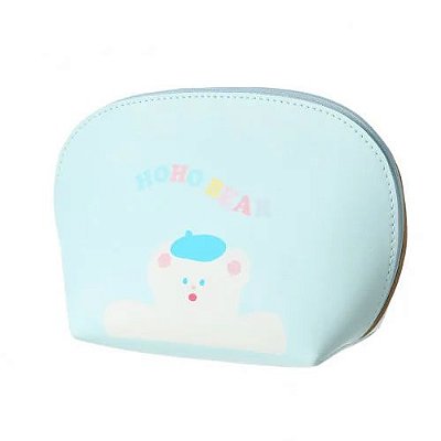 NECESSAIRE PARA COSMÉTICOS MODELO CONCHA HOHO BEAR COR AZUL