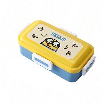 BENTO BOX MODELO MINIONS COM DIVISÓRIA (BELLO) TAMANHO 18,5X10,5X6,2cm.