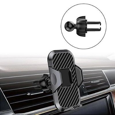 SUPORTE DE CELULAR VEICULAR ABS COR PRETO COM ENCAIXE PARA SAIDA DE AR