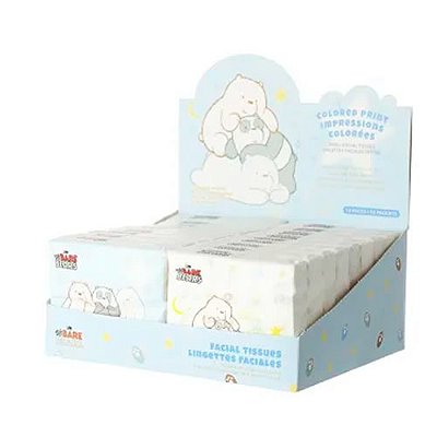 LENÇOS DE PAPEL PARA CUIDADOS FACIAIS MODELO URSOS SEM CURSO 50 FOLHAS TAMANHO 188x105mm.