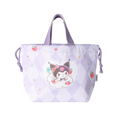 BOLSA TÉRMICA MODELO SANRIO KUROMI TAMANHO 29X19X11cm. COR LILÁS