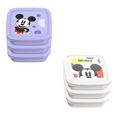CONJUNTO DE POTES PARA ALIMENTOS MODELO DISNEY MICKEY MOUSE 650ml.