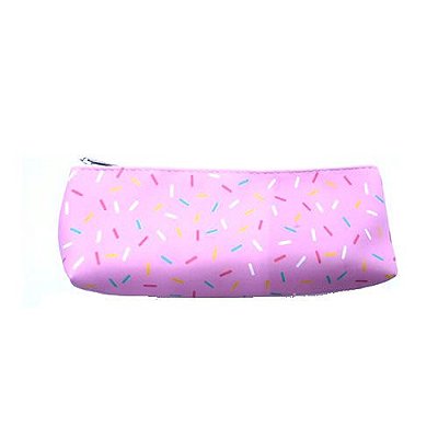 ESTOJO ESCOLAR ROSA TAMANHO 20X5X8 CM.