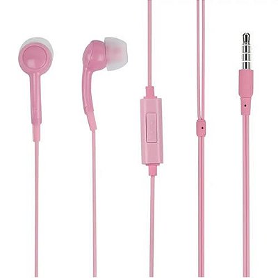 FONE DE OUVIDO, CONECTOR DE 3.5 MM, ROSA