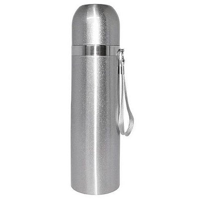 Garrafa Termica 500ml. Aço Inox Cor Prata