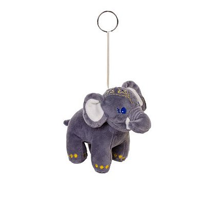 Chaveiro de Pelúcia Elefante Cor Cinza