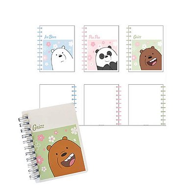 Mini Caderno Fofo Urso Sem Curso We Bare Bears Miniso