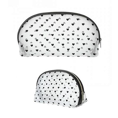 NECESSAIRE COM ESTAMPA DE CORAÇÃO