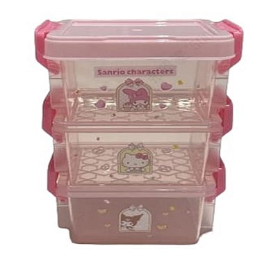 CAIXA ORGANIZADORA 3 GAVETAS SANRIO TAMANHO 7X5X5 CM. CADA.