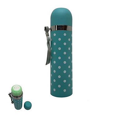 GARRAFA TÉRMICA VERDE COM TRAVA - 500 ML