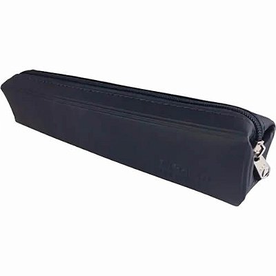 ESTOJO ESCOLAR BASICO COM CAPACIDADE DE 12 LÁPIS COR PRETO