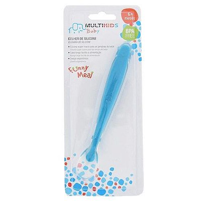 COLHER 100 % SILICONE  AZUL